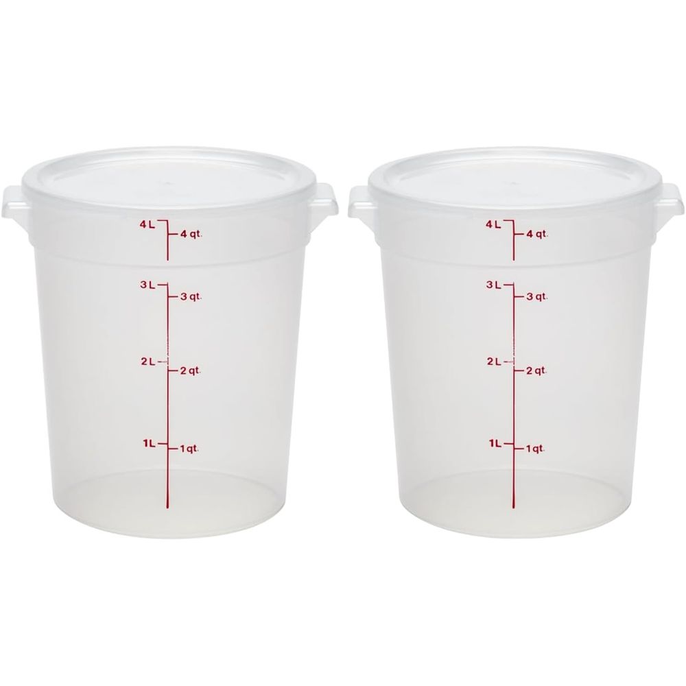 Food Storage Quart Containers - 4-Quart BPA-freie Lebensmittelbehälter mit Deckeln -