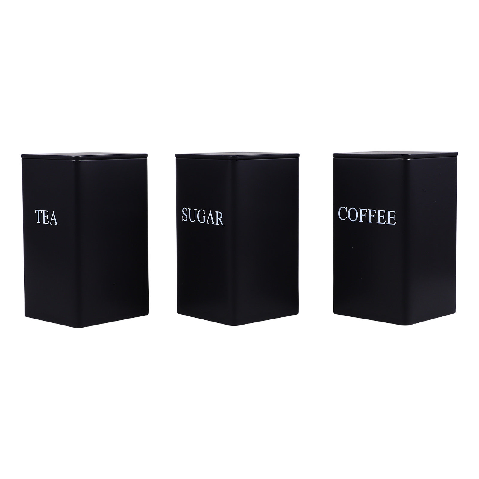 Food Storage Jars - 3-teiliges Küchen-Aufbewahrungsset aus Metall für Kaffee,