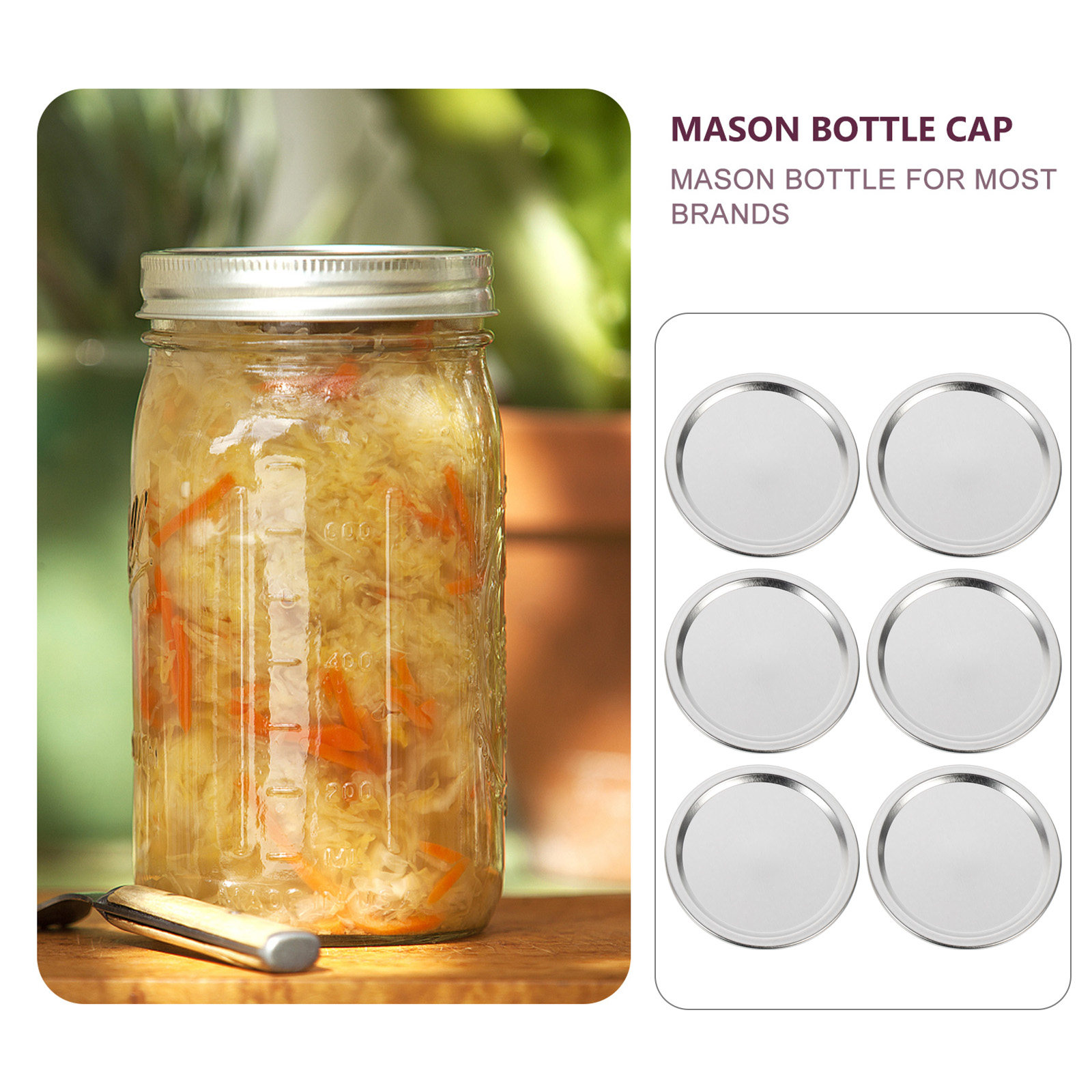 Food Storage Jars - 20 Stück Metalldeckel für Gläser, luftdicht,
