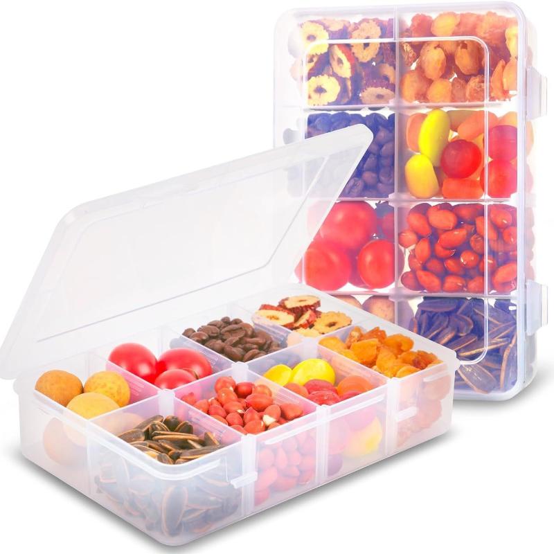 Food Storage With Compartments - 8-Fach Snackbox-Behälter aus Kunststoff mit Verstellbaren