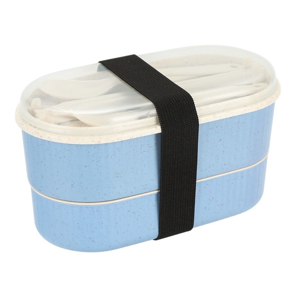 Food Storage Kits - Tragbare doppellagige Lunchbox, großes Fassungsvermögen, Mikrowellen-Geschirrset