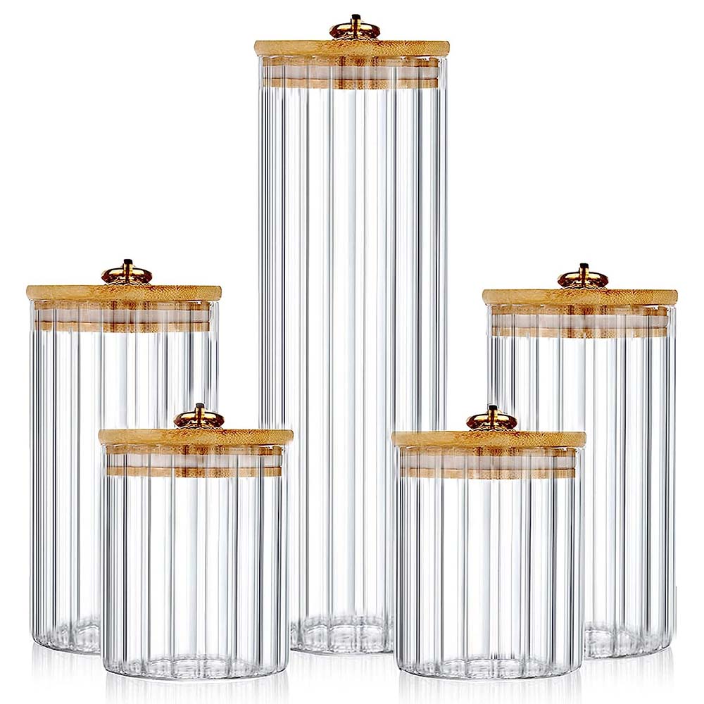 Food Storage Glass Set - Glas-Aufbewahrungsdosen Set mit 3 Stück, Luftdichte