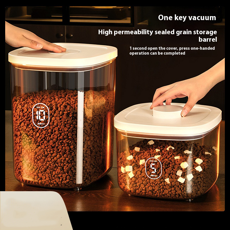 Food Storage Vacuum Containers - Aufbewahrungseimer für Katzenfutter, versiegelter Behälter, feuchtigkeitsbeständiges