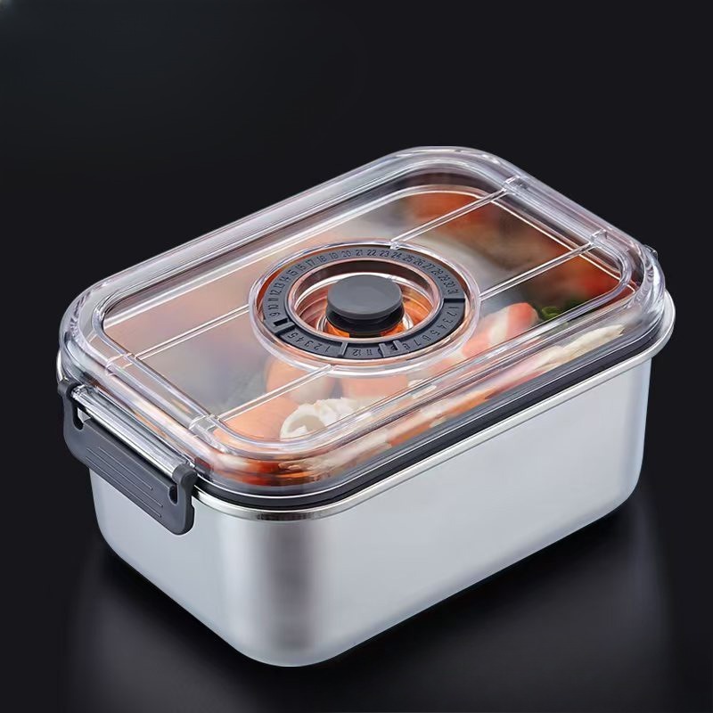 Food Storage Vacuum Containers - Edelstahl-Vakuum-Lebensmittelbehälter Luftdichte Küchenlagerung für Gemüse Obst