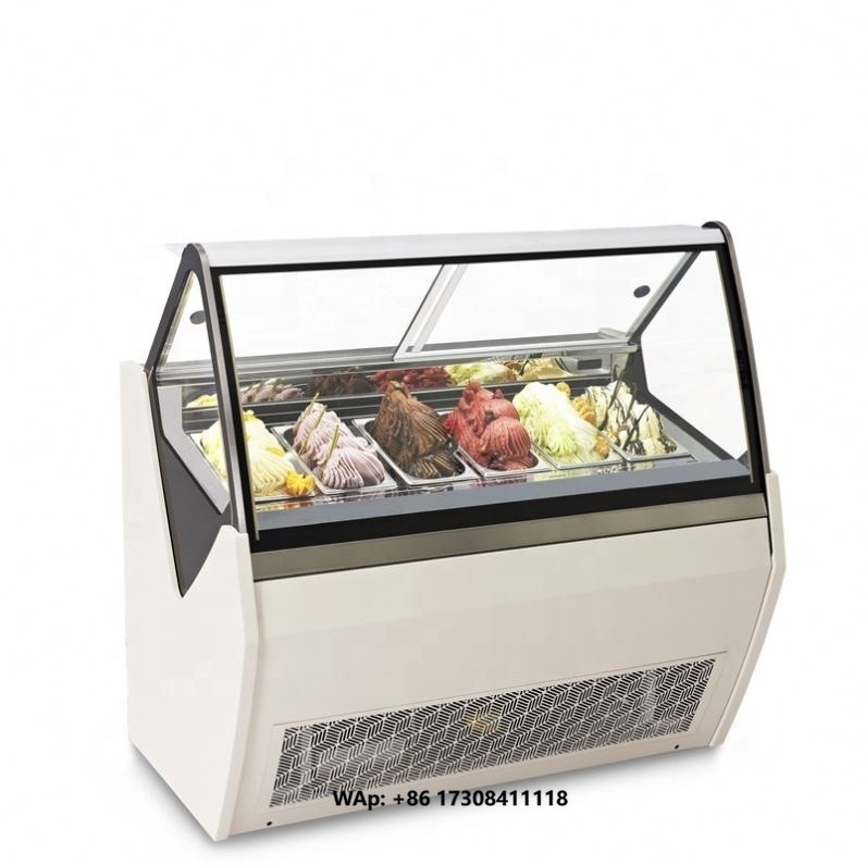 Food Storage Freezer - Immersive Glastür-Kühlvitrine, Gefrierschrank, Eiscreme-Gefriertruhe, Große Kapazität