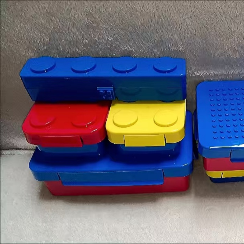 Food Storage Building - Kreative, lustige Baustein-Spleiß-Bento-Box für Kinder –