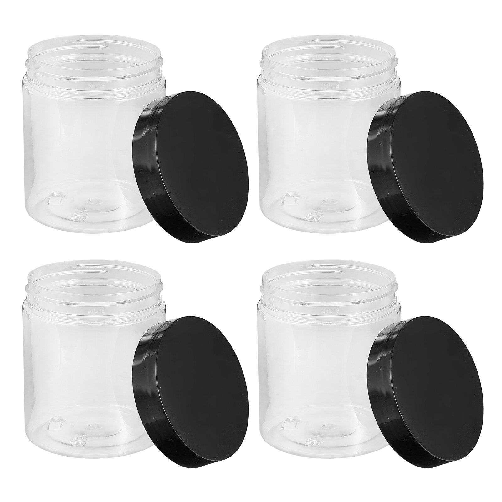 Food Storage Jars - 12 Stück durchsichtige Kunststoff-Aufbewahrungsdosen, versiegelte Behälter,