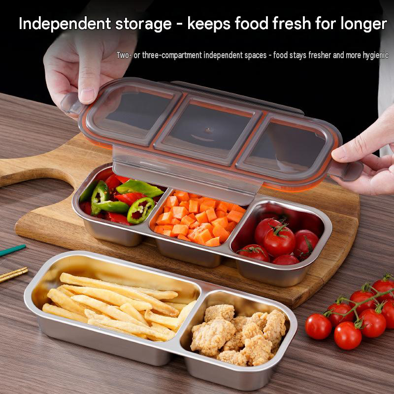 Stainless Lunch Box - Lebensmittelechte 304 Edelstahl Mini-Behälter-Lunchbox für leichte