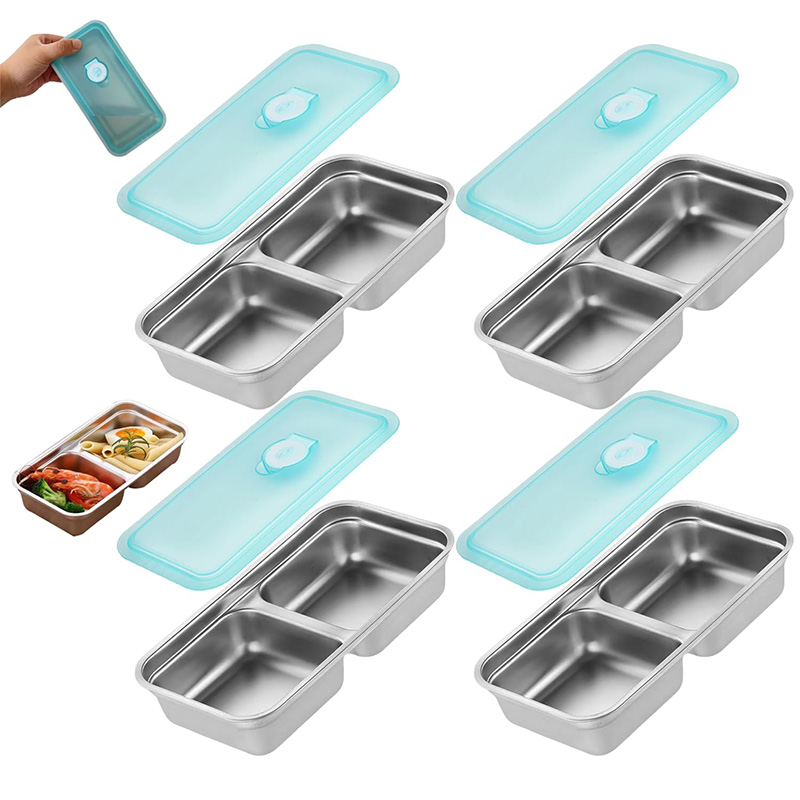 Stainless Lunch Box - Tragbare Frischhaltebox aus Edelstahl, Lebensmittelbehälter, multifunktionale