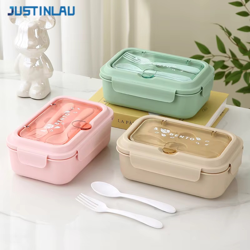 Food Storage With Compartments - JUSTINLAU Lunchbox, tragbar, für Kinder, Schule,
