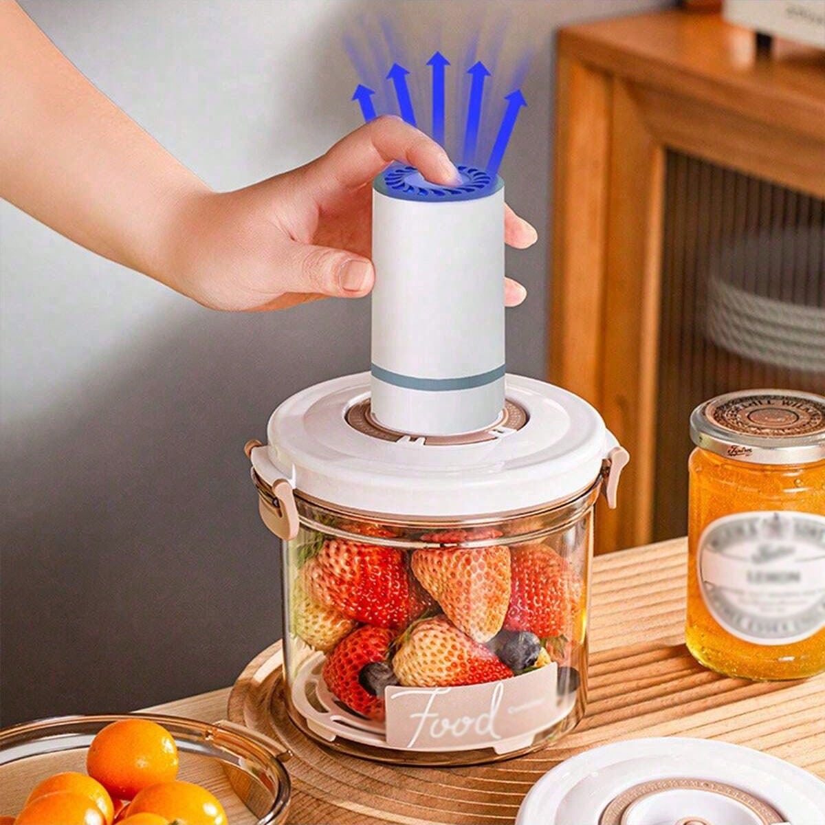 Food Storage Refrigerator - 1 Küchen-Vakuumbehälter in Lebensmittelqualität, Vakuum-Aufbewahrungsbox für