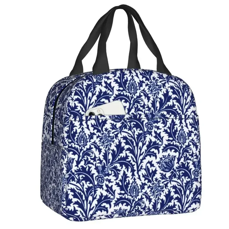 Food Storage With Compartments - William Morris Thistle Damask Thermoisolierte Lunchtasche