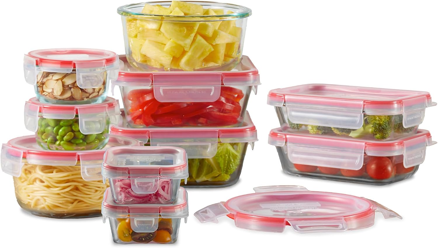 Food Storage Glass Set - Freshlock (10er-Pack) Luftdichtes Glas-Lebensmittelaufbewahrungsbehälter-Set in Verschiedenen