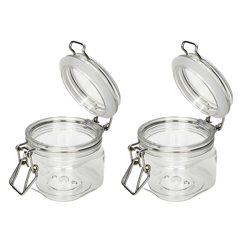 Food Storage Jars - 2 Stück versiegelte Vorratsgläser, transparente Honigflaschen,