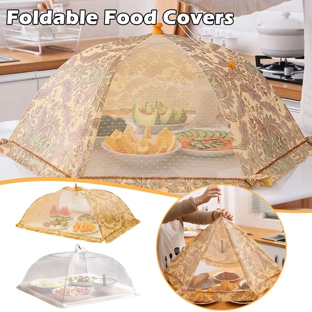 Food Storage Long Term - Neue faltbare Lebensmittelabdeckungen, atmungsaktiv, staubdicht, Esstisch,