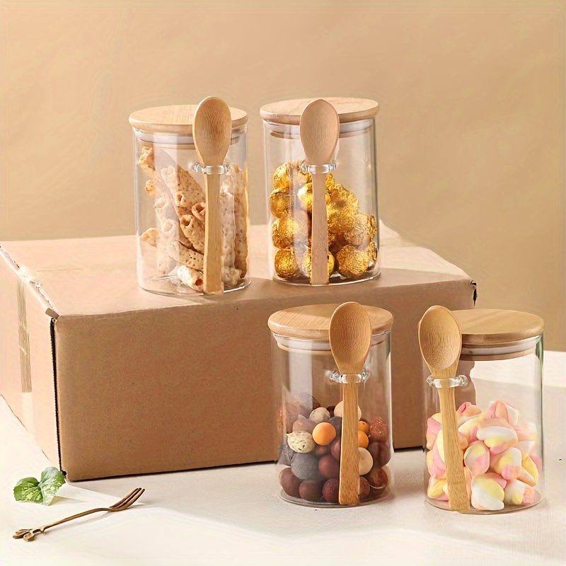 Food Storage Glass Set - 280 ml Bonbonglas, Keksdose, Vorratsglas aus