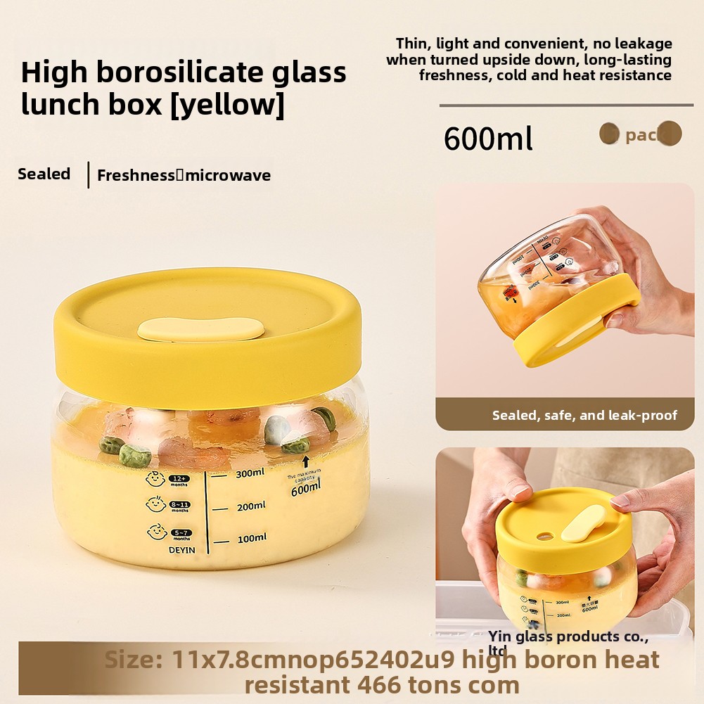 Food Storage Glass - Frischhaltedose aus Glas, luftdicht, auslaufsicher, Futternapf,