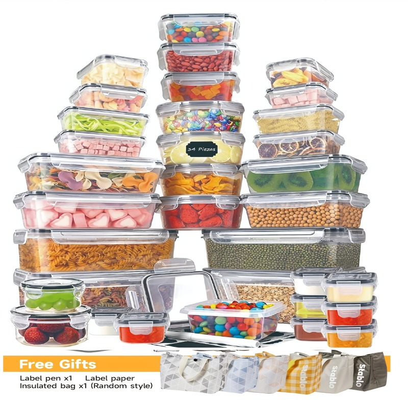 Food Storage Warehouse - 48-teiliges BPA-freies Lebensmittel-Aufbewahrungsset – 24 luftdichte