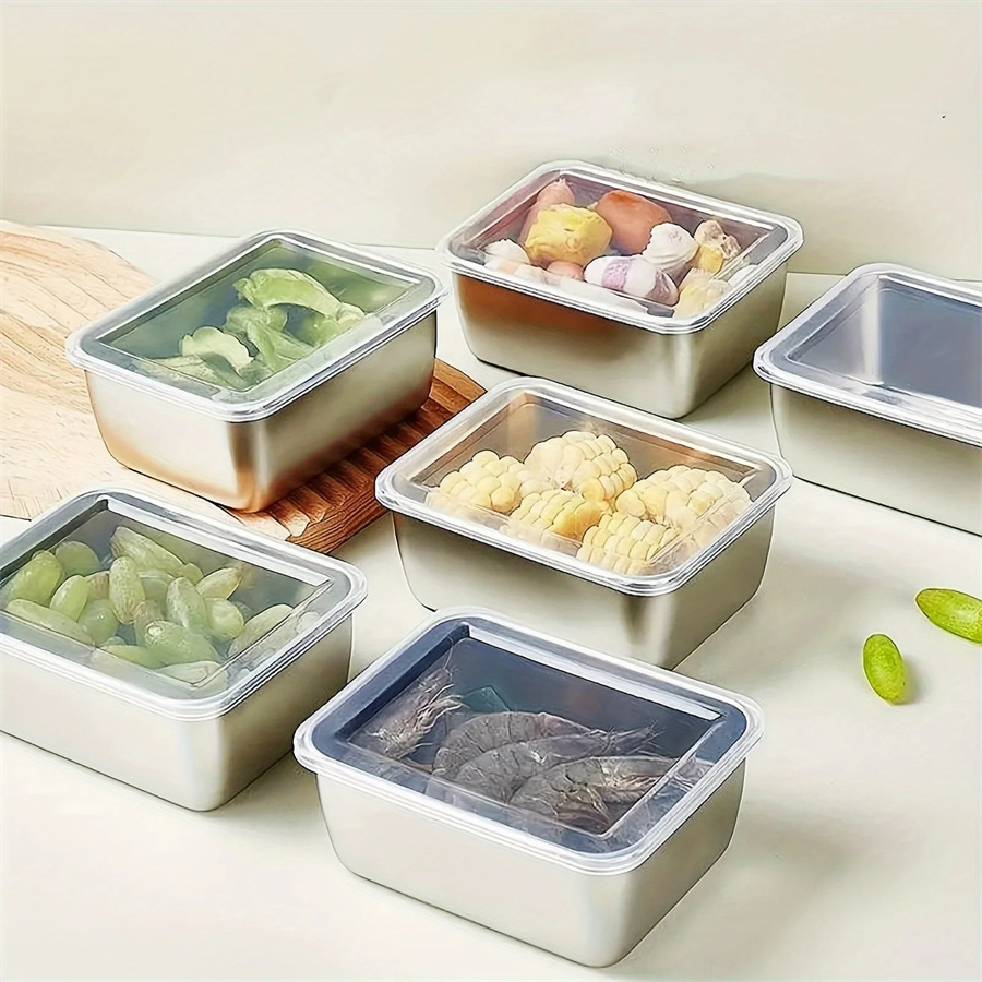 Stainless Lunch Box - 1/3/5 Stück Edelstahl-Aufbewahrungsbox für Lebensmittel, Frischhaltebox