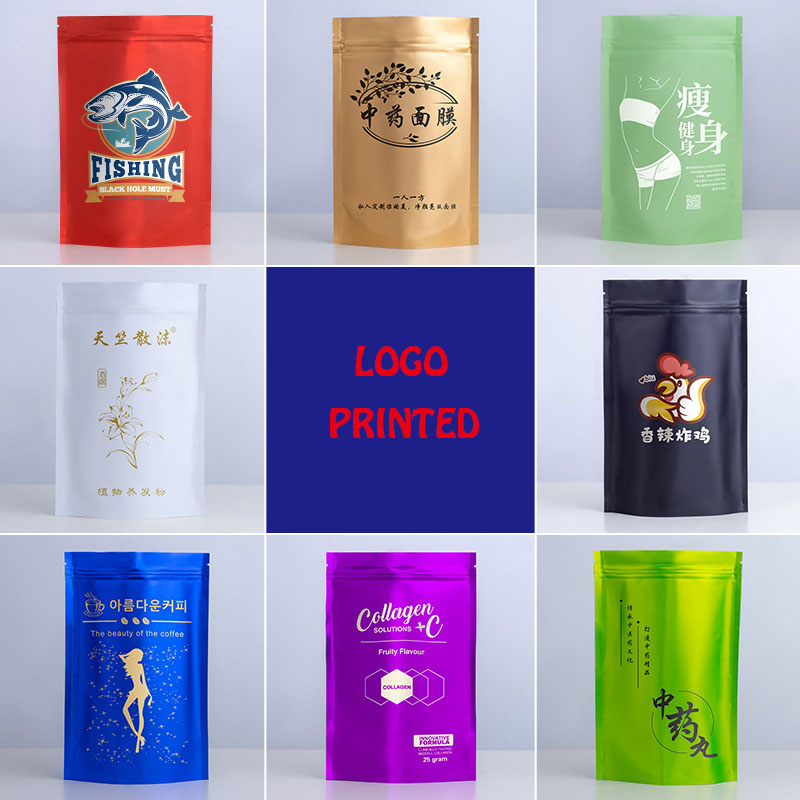 Food Storage Aluminum - Wiederverschließbarer Stand-Up-Tasche aus Aluminiumfolie mit Reißverschluss,