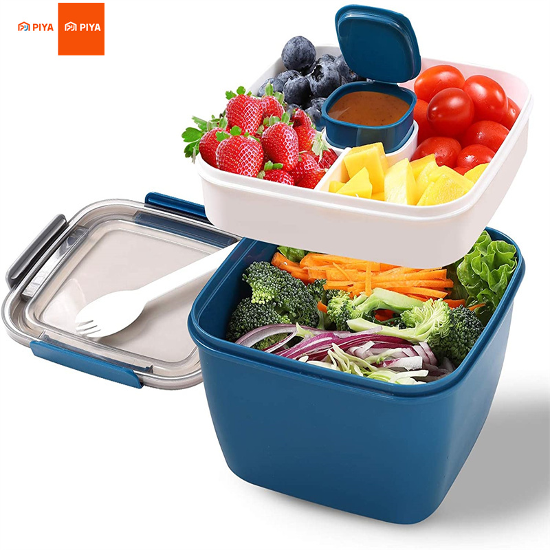 Tragbarer Salat-Lunchbehälter, – Food Storage With Compartments Bewertung und Preis