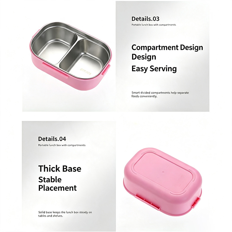 304 Edelstahl-Bento-Box mit Fä – Food Storage With Compartments Bewertung und Preis