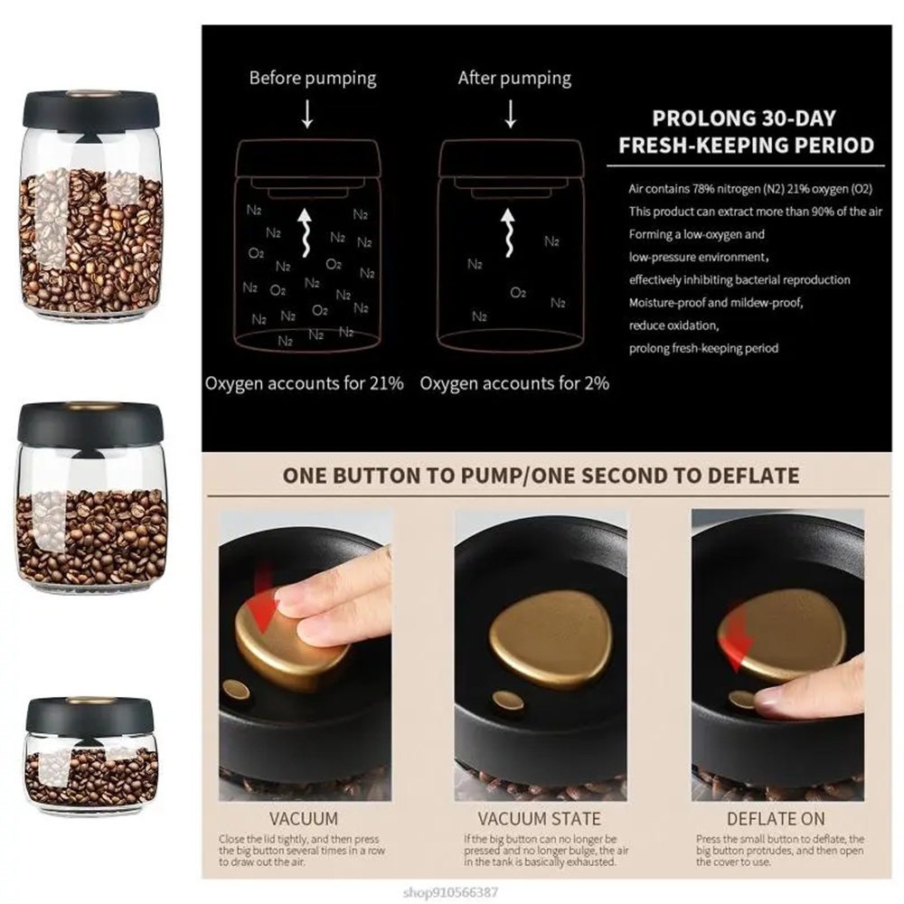 1 Packung Kaffeebohnen-Aufbewa – Food Storage Vacuum Containers Bewertung und Preis