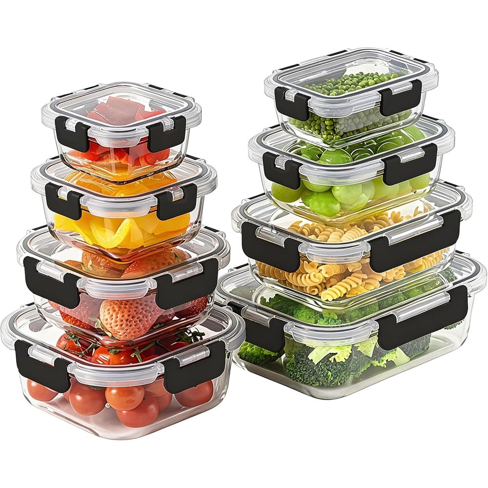 8-teiliges Borosilikatglas-Leb – Food Storage Glass Set Bewertung und Preis
