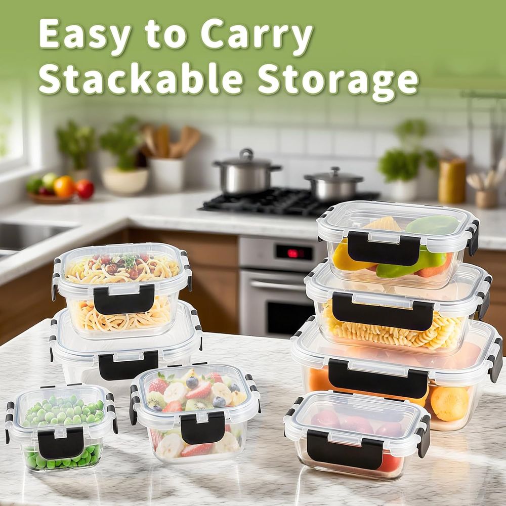 8-teiliges Borosilikatglas-Leb – Food Storage Glass Set Bewertung und Preis