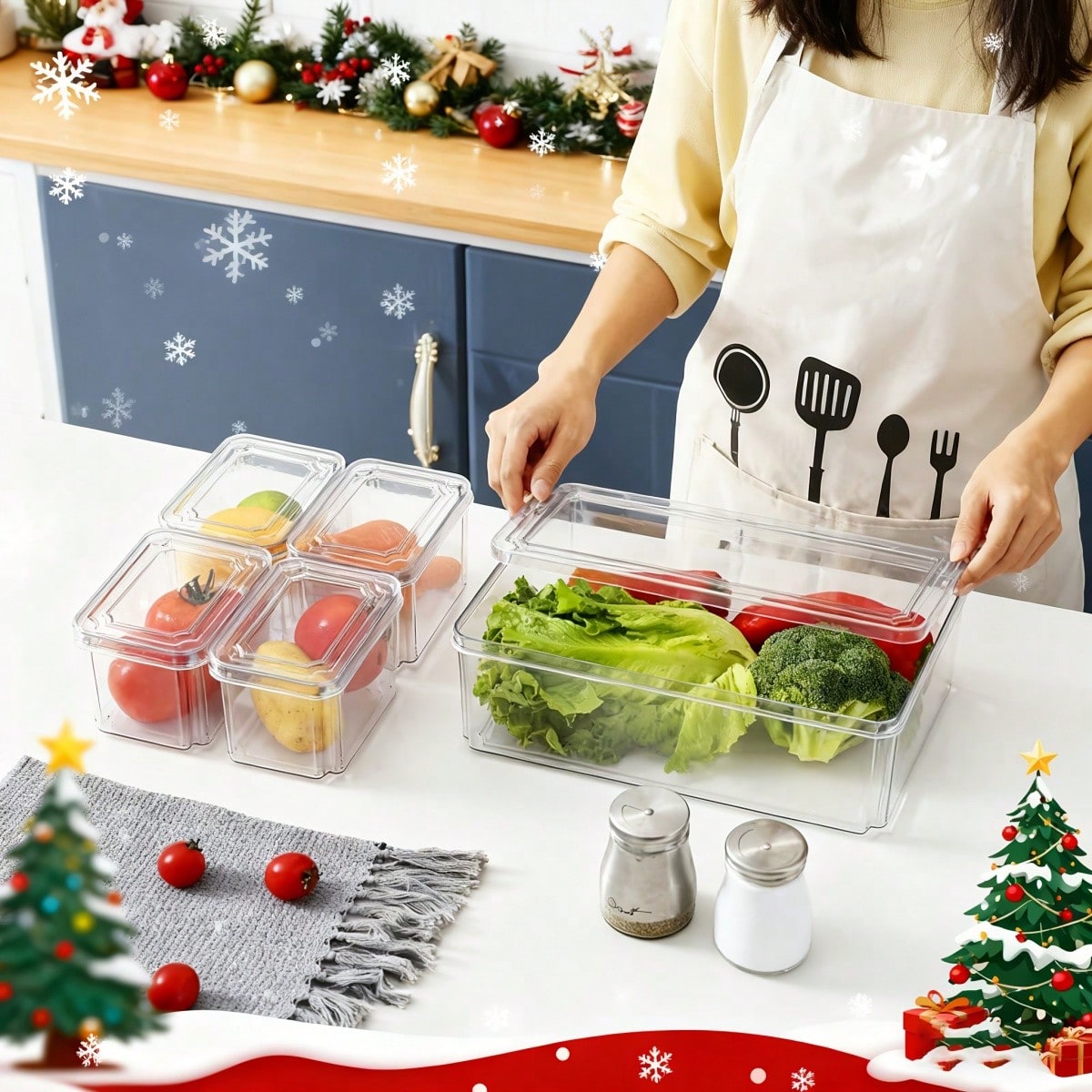 7/14er-Pack stapelbare Kühlsch – Food Storage Refrigerator Bewertung und Preis
