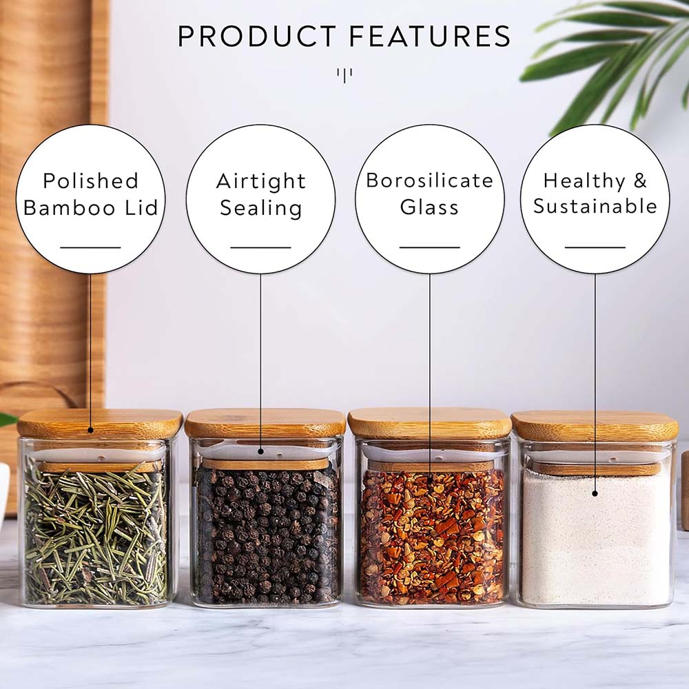 5 Unzen Gläser mit Gewürz etik – Food Storage Glass Set Bewertung und Preis