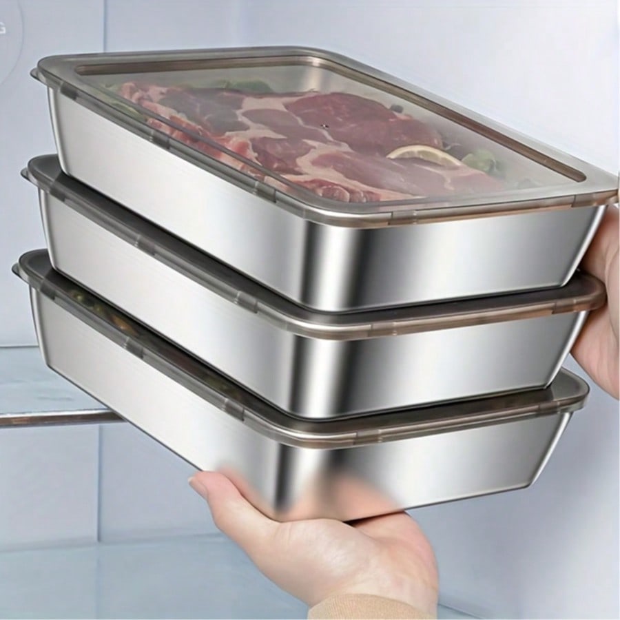 6-teiliges Set (3 Behälter + 3 – Stainless Lunch Box Bewertung und Preis