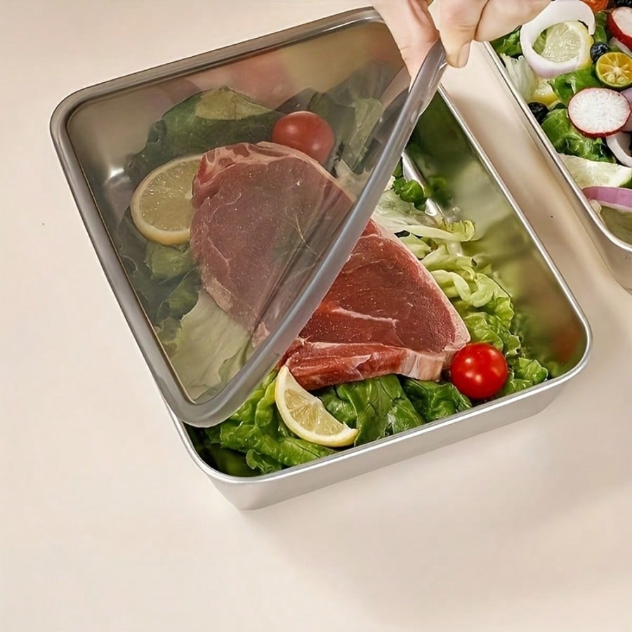 6-teiliges Set (3 Behälter + 3 – Stainless Lunch Box Bewertung und Preis