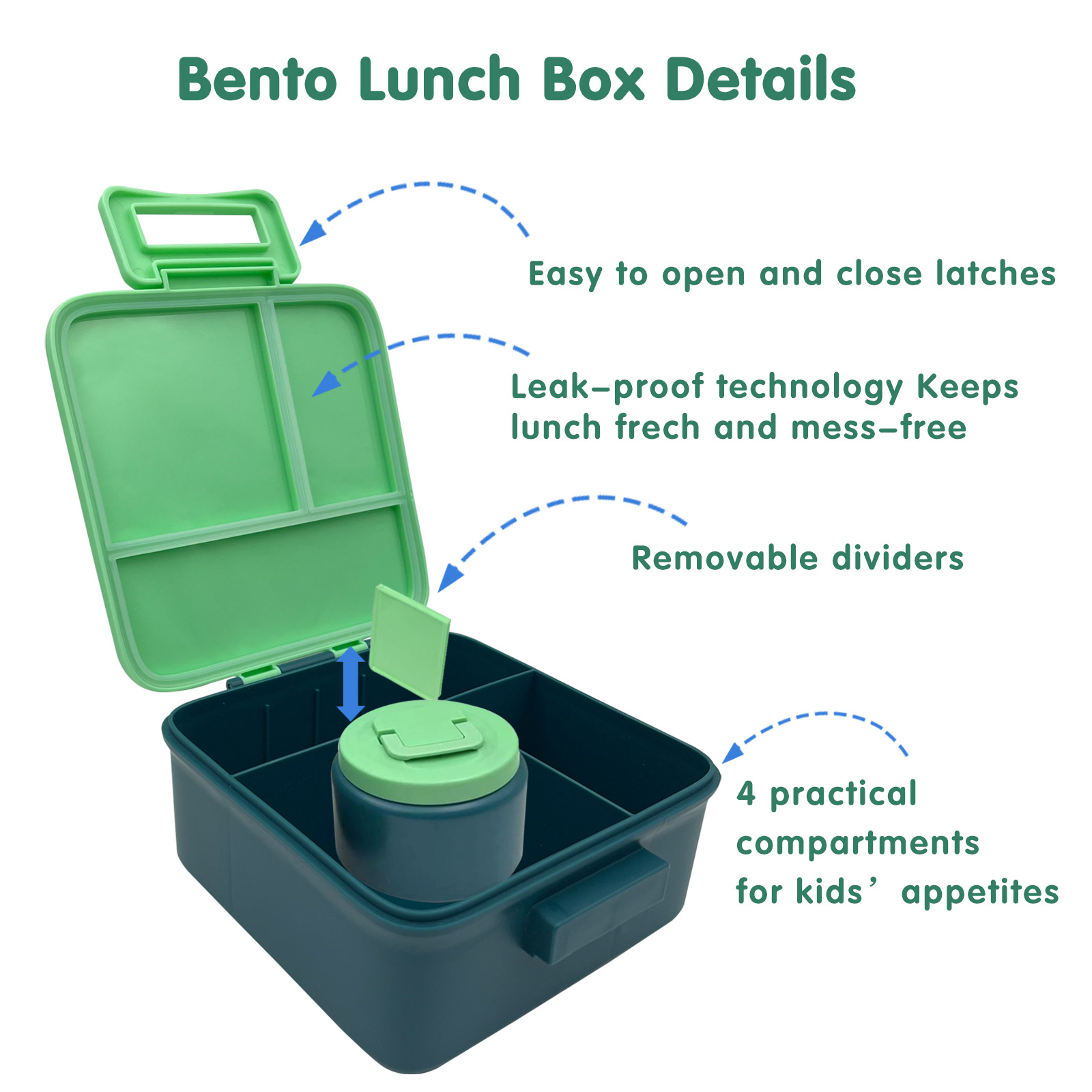 1 Set Bento-Lunchbox für Kinde – Food Storage Kits Bewertung und Preis