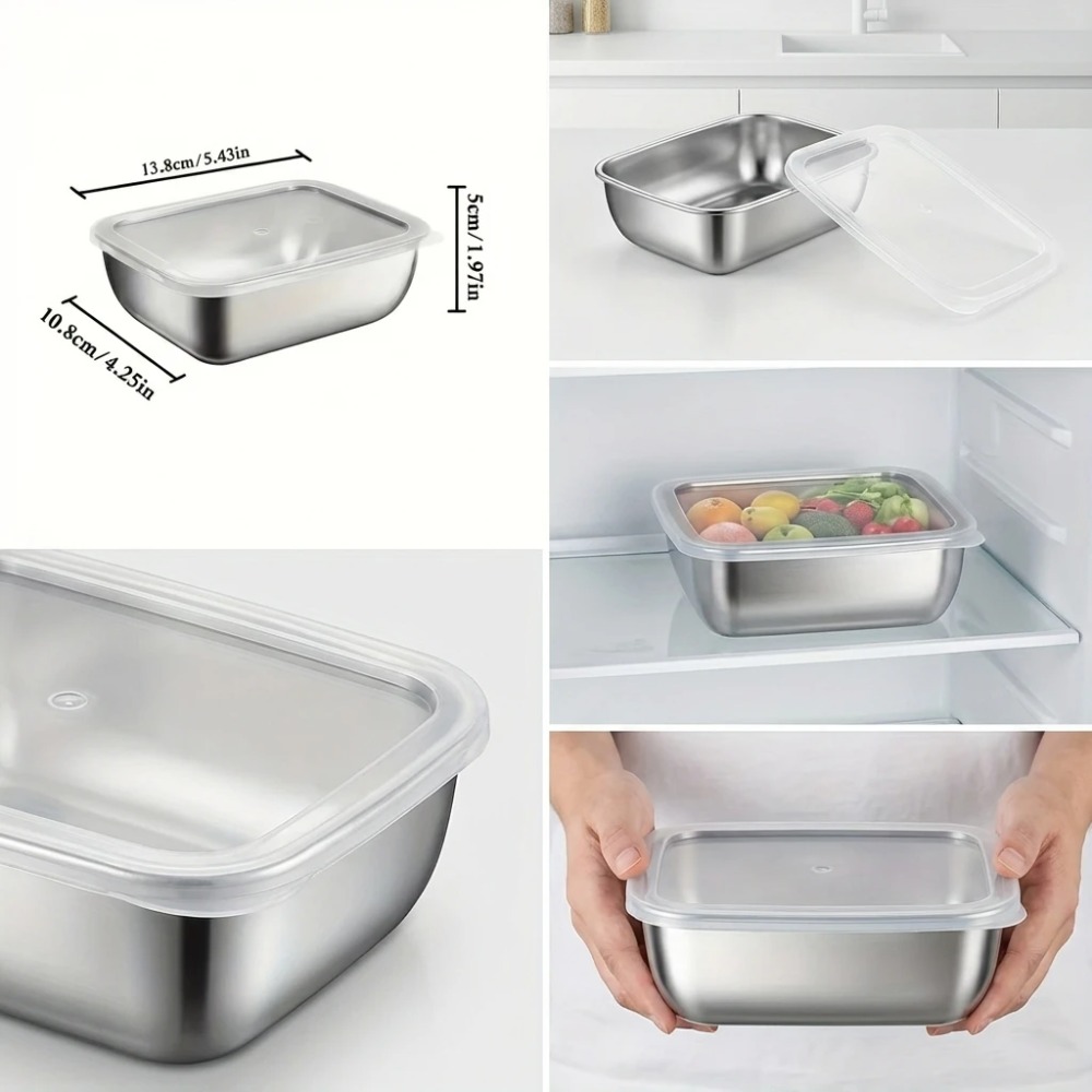 6-teiliges Edelstahl-Lebensmit – Stainless Lunch Box Bewertung und Preis