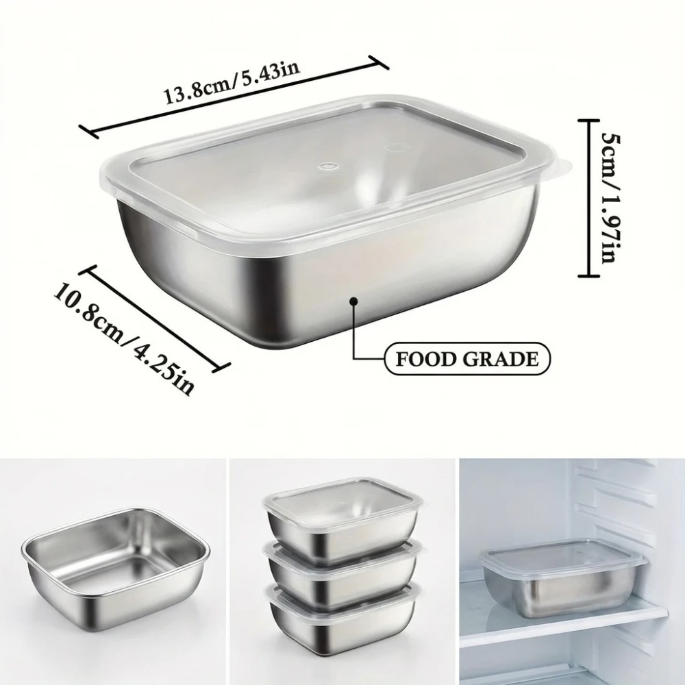 6-teiliges Edelstahl-Lebensmit – Stainless Lunch Box Bewertung und Preis