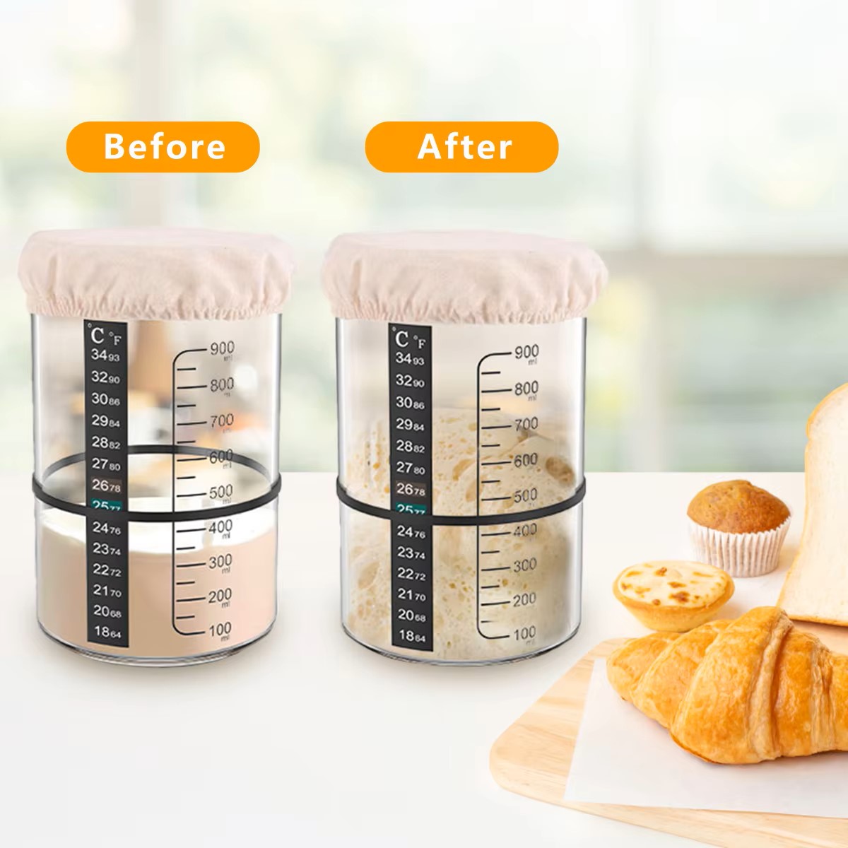 1500/900ml Sauerteig-Starter-G – Food Storage Glass Set Bewertung und Preis