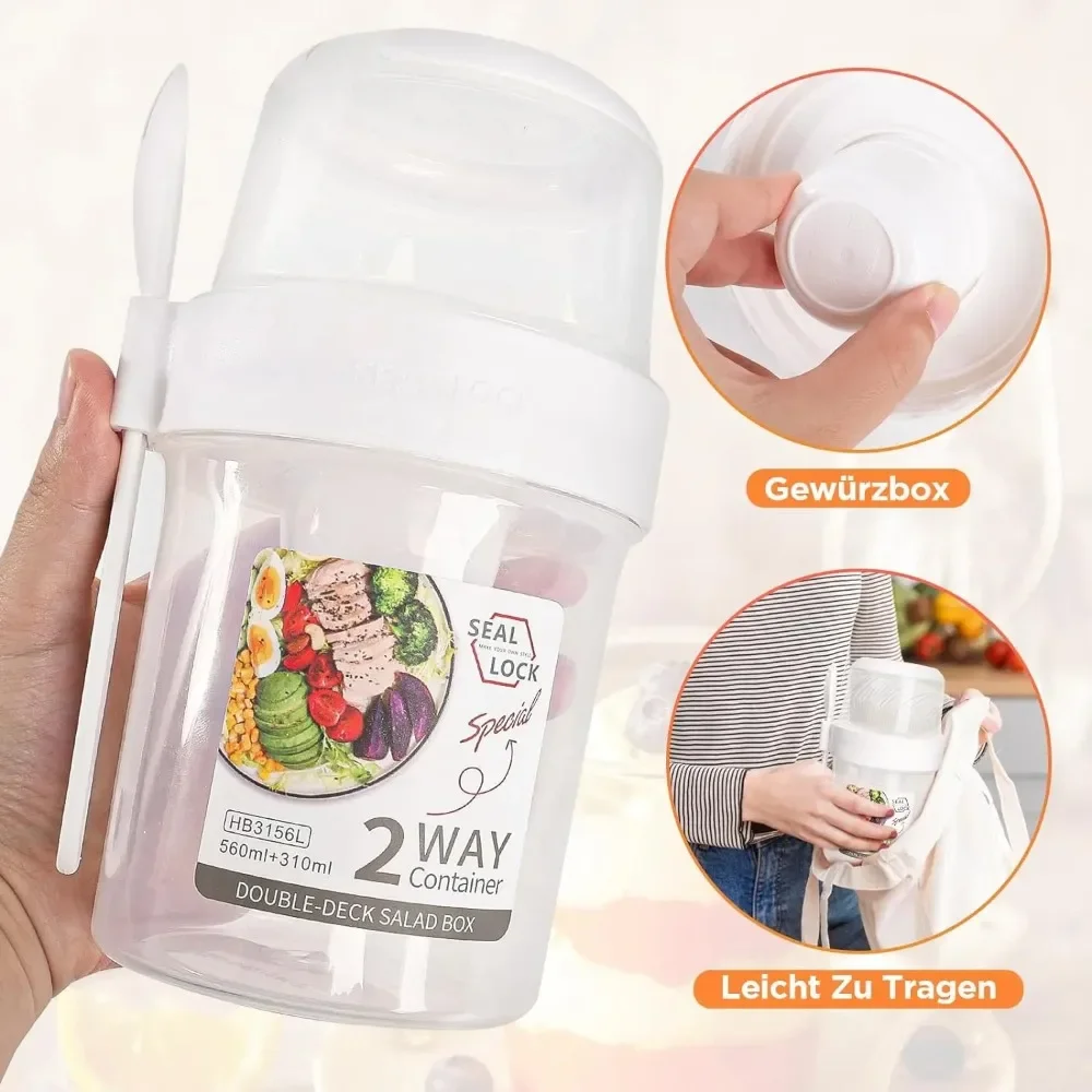 Salatbecher, Frühstückstassen, – Food Storage Kits Bewertung und Preis