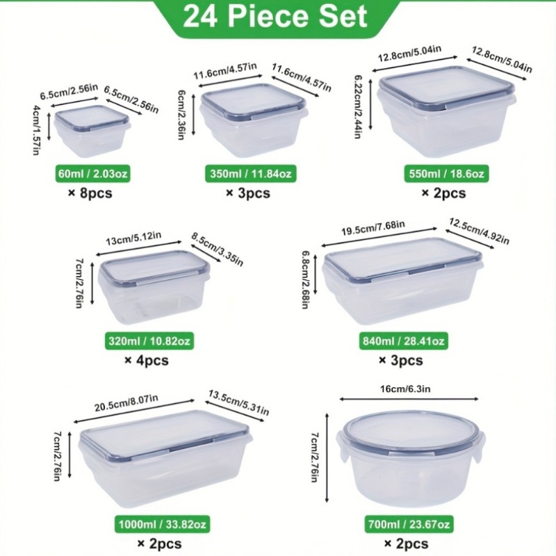 48-teiliges BPA-freies Lebensm – Food Storage Warehouse Bewertung und Preis