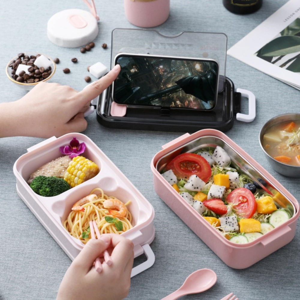 1 Stück Lunchbox, doppellagig, – Food Storage With Compartments Bewertung und Preis