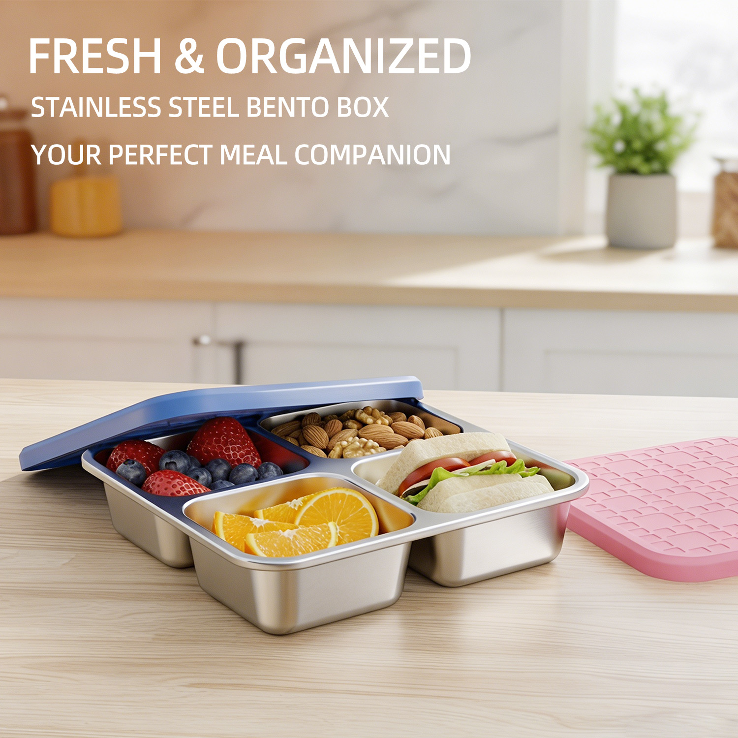 304 Edelstahl-Lunchbox mit 4 F – Stainless Lunch Box Bewertung und Preis
